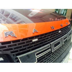 Logo Ranger โลโก้ แรนเจอร์ RANGER ใหม่ ฟอร์ด เรนเจอร์ All New Ford Ranger 2012  แปะฝากระโปรงหน้า รถกระบะ  V.2 ส่งฟรี ems